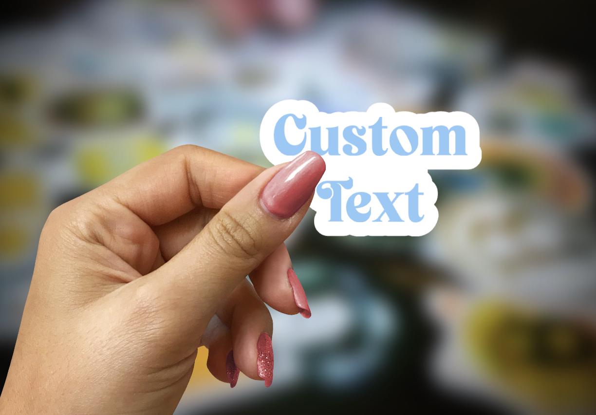 Custom Text Vinyl Sticker | Personalized Quote, Name, or Saying - Etsy