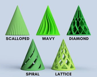 Paquete de árbol de Navidad / Archivo STL imprimible en 3D / Diseño navideño / Figura para impresión 3D / Adorno de vela de té / Árbol colgante
