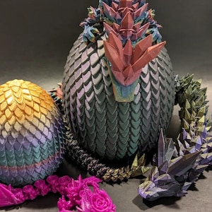 Dragon Egg 3D STL-fil för 3D-skrivare, 3D-modell, FDM-utskriftsfil, SLA-utskriftsfil endast ägg
