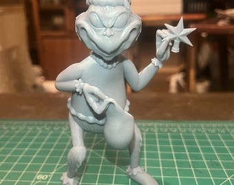 Grinch STL / Impresión 3D / Impreso en 3D / Grinchmas / Figura de regalo divertida / Modelo / Regalo de Navidad / Decoración de Año Nuevo
