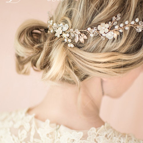 Yean Bride Flower Bridal Hair Vine Leaf Wedding Hair Piece C Yean Bride Flower Bridal Hair Vine Leaf Wedding Hair Piece C