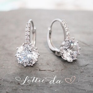 Bridal Wedding Crystal  Hoop Earrings - 'MADELINE'