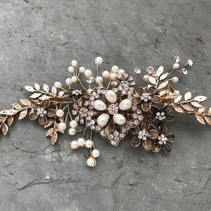 Antique Gold Wedding Hair Accessory, Vintage Style Boho Antique Gold, Vintage Style - AURELIA