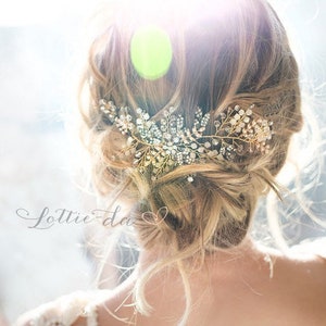 Bridal Hair Vine: Beaded Wedding Headpiece - 'Zoya'