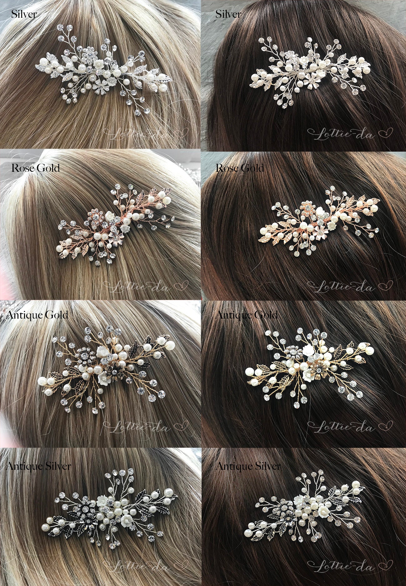  YERTTER Bohemian Vintage Pearls Jewelry Set Hair Comb Wedding  Hair Accessories for Brides Simulated Pearl Bridal Hair Comb for Women and  Girls (Set of 5) : Beauty & Personal Care