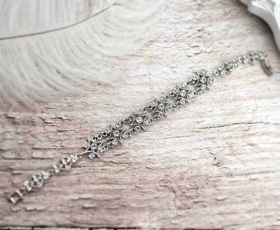 Vintage Style Silver Wedding Bracelet 