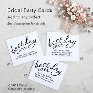 Bridesmaid Proposal Cards, Bridesmaid Gift, MOH Maid of Honor Proposal, Maid of Honour, Bridesmaid Card, Best Day Ever CARDS ONLY Small Card