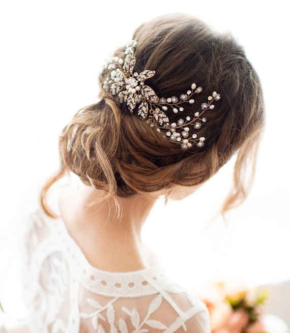Kristall Haarkamm Blatt-Design Mit Strass – Brautschmuck & Haaraccessoire Für Frauen