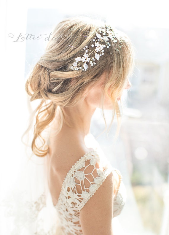 Boho Wedding Flower Headband Gold Wire Hair Vine Hair Wreath - Etsy Boho Wedding Flower Headband Gold Wire Hair Vine Hair Wreath - Etsy