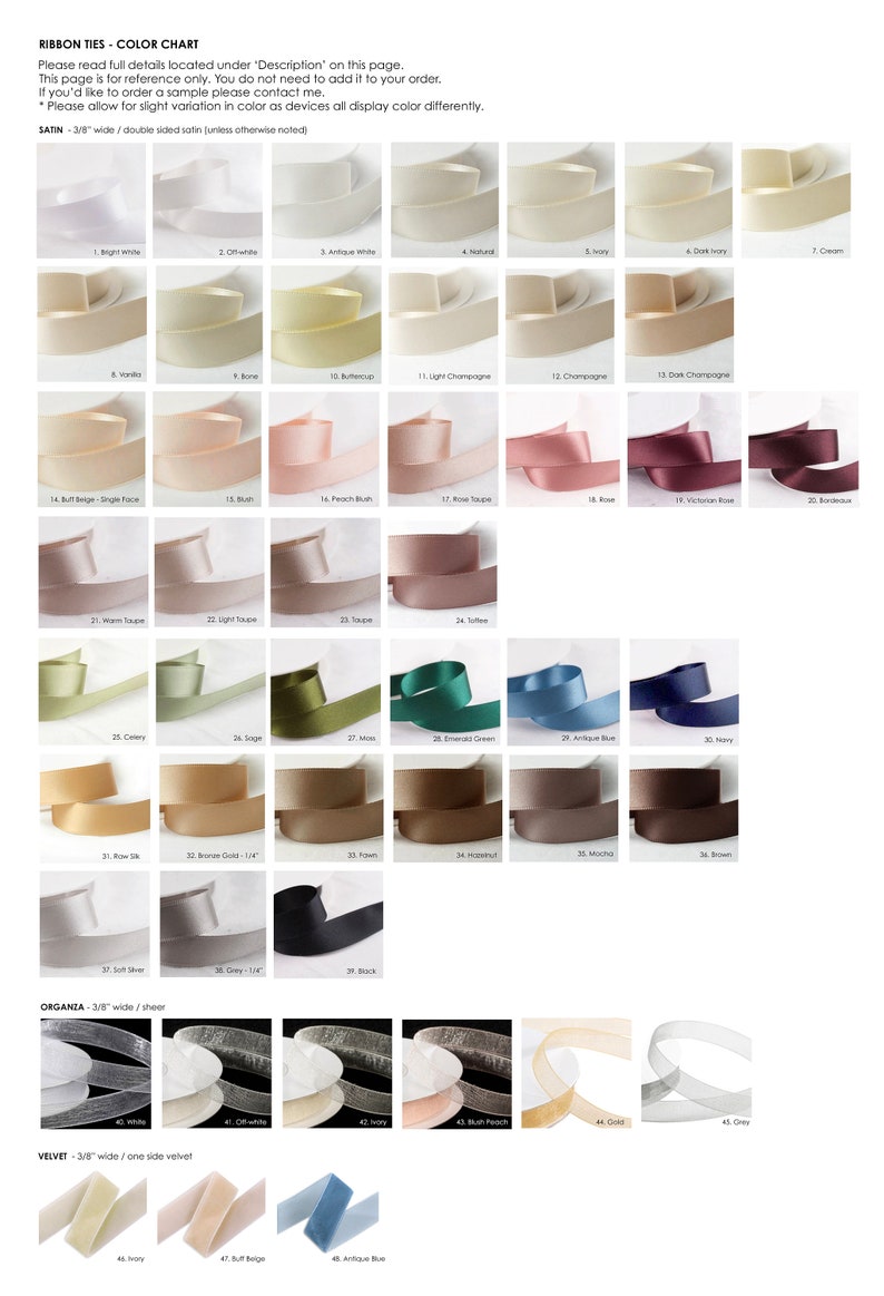 Ribbon Swatches for Lottie-Da Designs Hair Accessories image 1