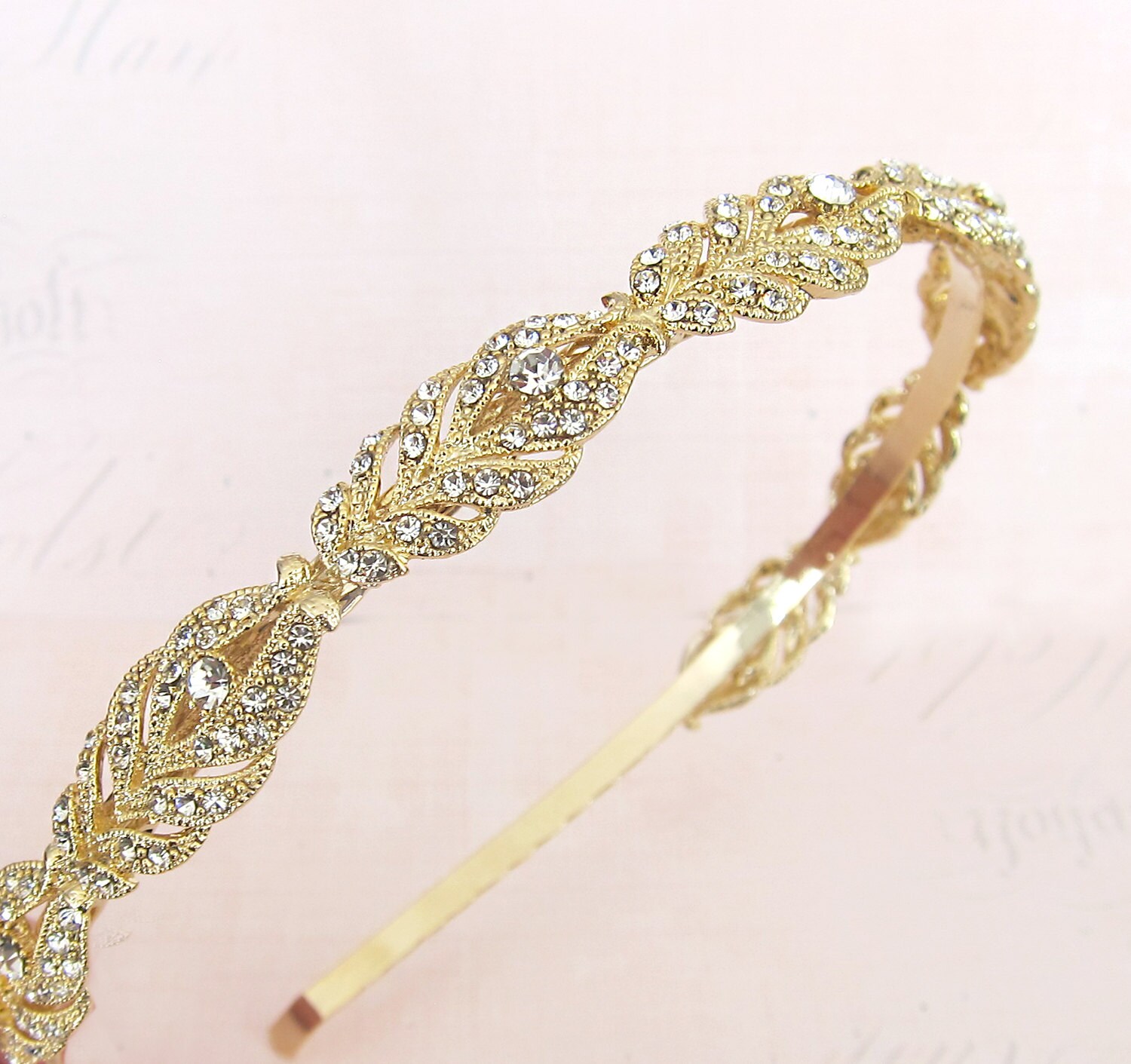 Gold Vintage Style Wedding Headband Silver Wedding Headband Etsy