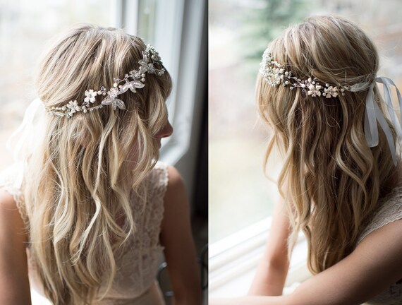 Grecian, Greek Inspired Wedding Hair Accessory, Flower, Leaf  display picture 3