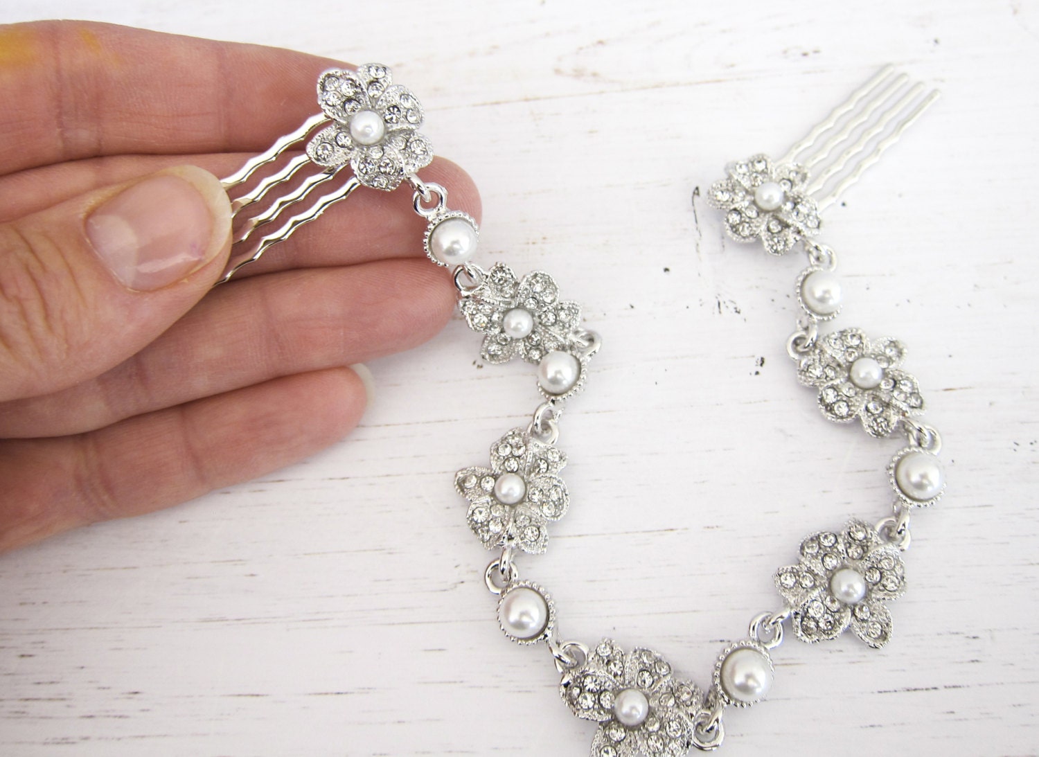 Vintage Style Bridal Hair Chain Comb Hair Wrap Grecian - Etsy