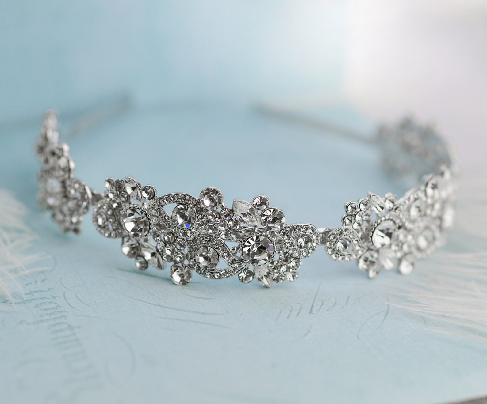 Vintage Style Crystal Headband Crystal Wedding Headband Etsy