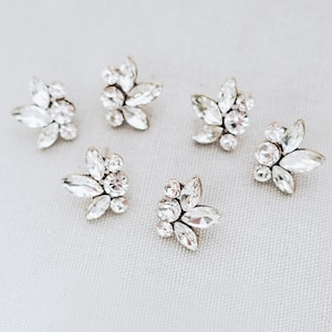 Classic Marquise Crystal Studs, Prom Earrings for Grad, Brides, Bridesmaid Jewelry, Clip-On, Necklace Set options - 'ELITA'