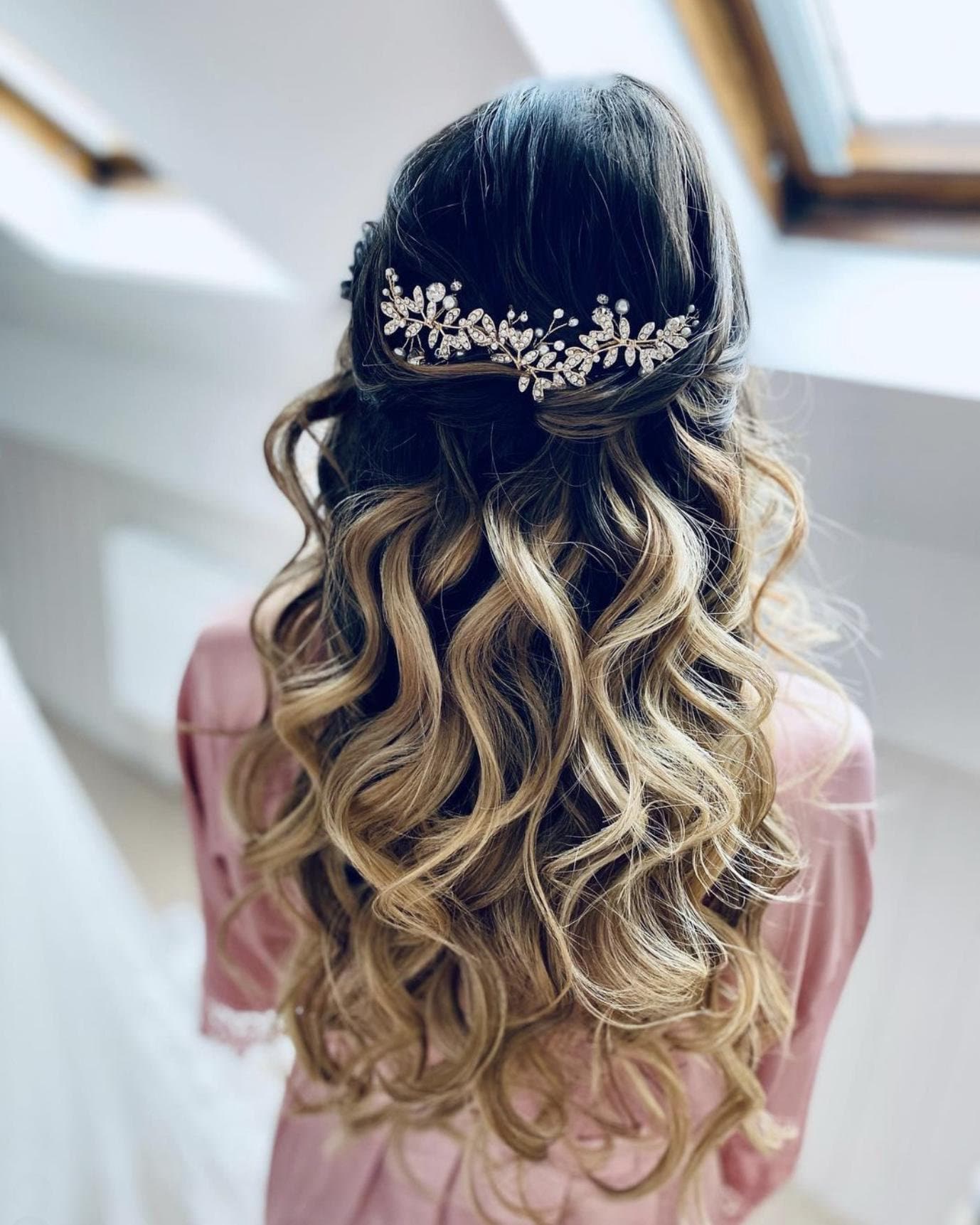 Beaupretty Vintage Stirnkette Rot – Haarschmuck-Set Mit Kristall, Für Hochzeit & Fest