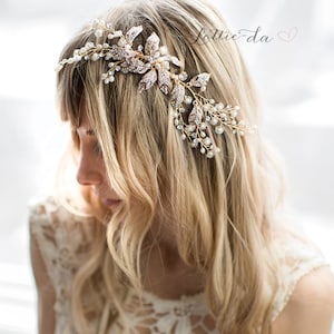 Boho Bridal Headpiece, Antique Vintage Wedding Hair Accessory, Boho Bridesmaid Hair Comb, Emmaline image 8