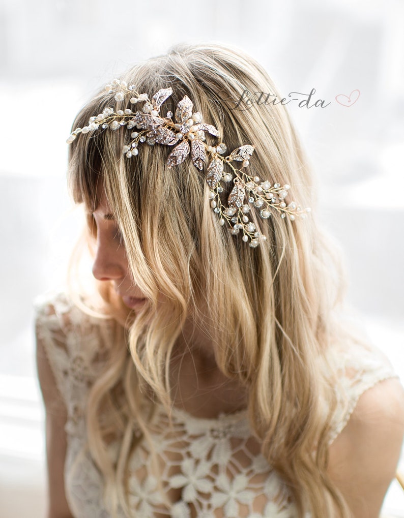 Boho Bridal Headpiece, Antique Vintage Wedding Hair Accessory, Boho Bridesmaid Hair Comb, Emmaline image 8