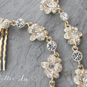 Vintage Style Bridal Wedding Gold Hair Chain Comb Grecian - Etsy