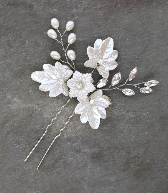 Bridal Hair Accessory Hair Pin, Flower Shell Hair Accessory  display picture 3