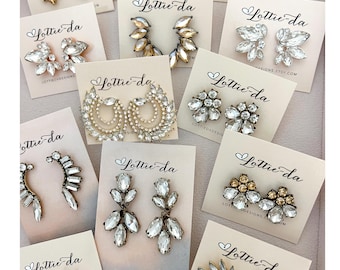 Vintage style earrings on clearance gift for her bridesmaids earrings