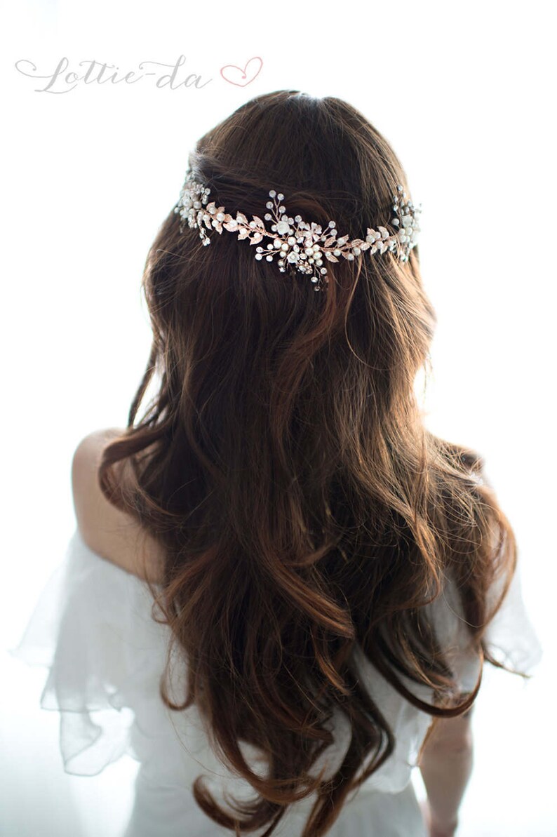 Boho Wedding Hair Accessory Wire Beaded Hair Vine With Etsy