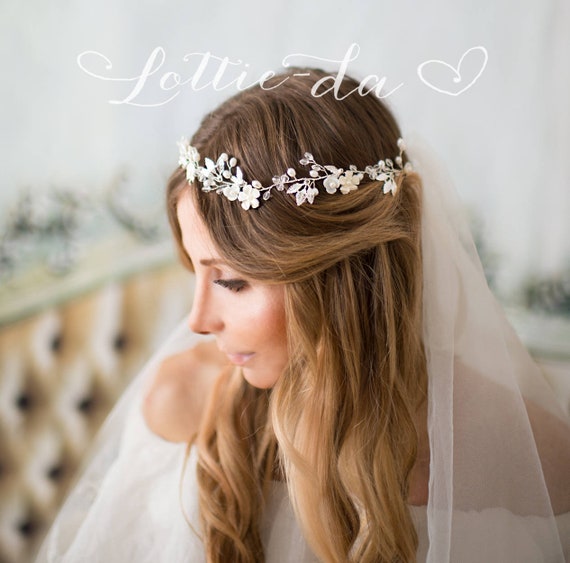 Couronne de fleurs - accessoire cheveux (mariage bohème) - Poppy