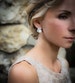 Pearl Wedding Earrings, Vintage Style Pearl Stud Bridal Earrings, Flower 1950s Deco Pearl Earrings - 'ADENA'' 