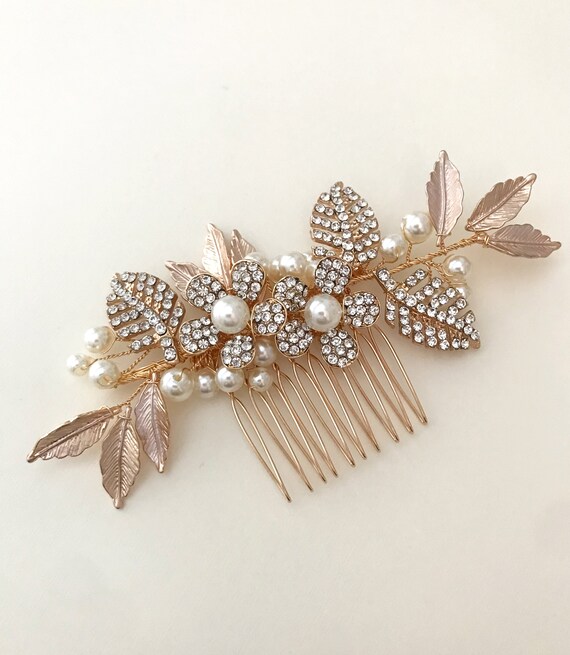 Wedding Hair Comb Crystal and Pearl Bridal Hair Accessory - Etsy Wedding Hair Comb Crystal and Pearl Bridal Hair Accessory - Etsy