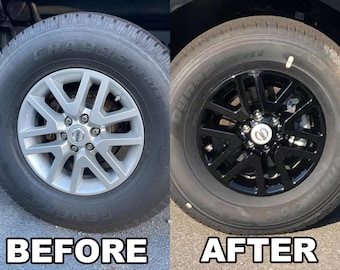 Gloss Black Wheel Accents Compatible with the 2014-2021 Nissan Frontier S & 2014-2015 Nissan Xterra Installation Video Included! (Set of 4)