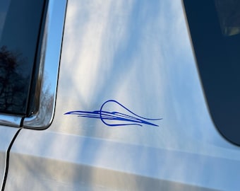 Pinstripe Graphic Decal Scroll in Various Sizes.  Installation Video Included!