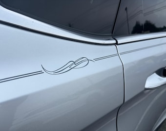 Classy Pinstripe Graphic Decal in Various Sizes.  Installation Video Included!