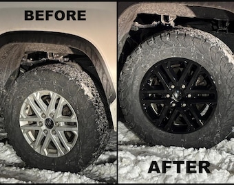 Gloss Black Wheel Accents Compatible with the 2025 Toyota Tacoma. Installation Video Included!