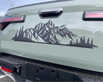 Tailgate Mountain Graphic Stripe Designed for the 2022-2027 Hyundai Santa Cruz w/ Video Installation Instructions