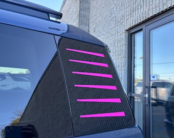Rear Side Glass Accent Decal Custom Created & sized to fit a 2024-2026 Hyundai Santa Fe Se, Sel, XRT, Limited.