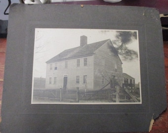 New England Antique Vintage Photo of New England Colonial HOUSE Farmhouse architectural old primitive country decor photography