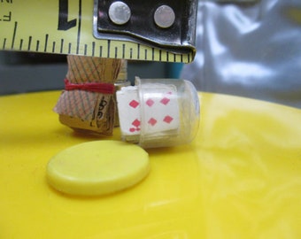 Vintage Miniature Deck of Cards: Dollhouse Game, Lot of 2