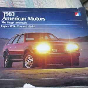 Vintage 1983 AMerican Motors AMC Eagle & SX4 Original Car Sales Brochure 27 pages automotive ephemera collectible