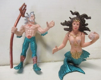 Safari Ltd Poseidon & Mermaid Figurines: Mythical Realms Nautical Decor