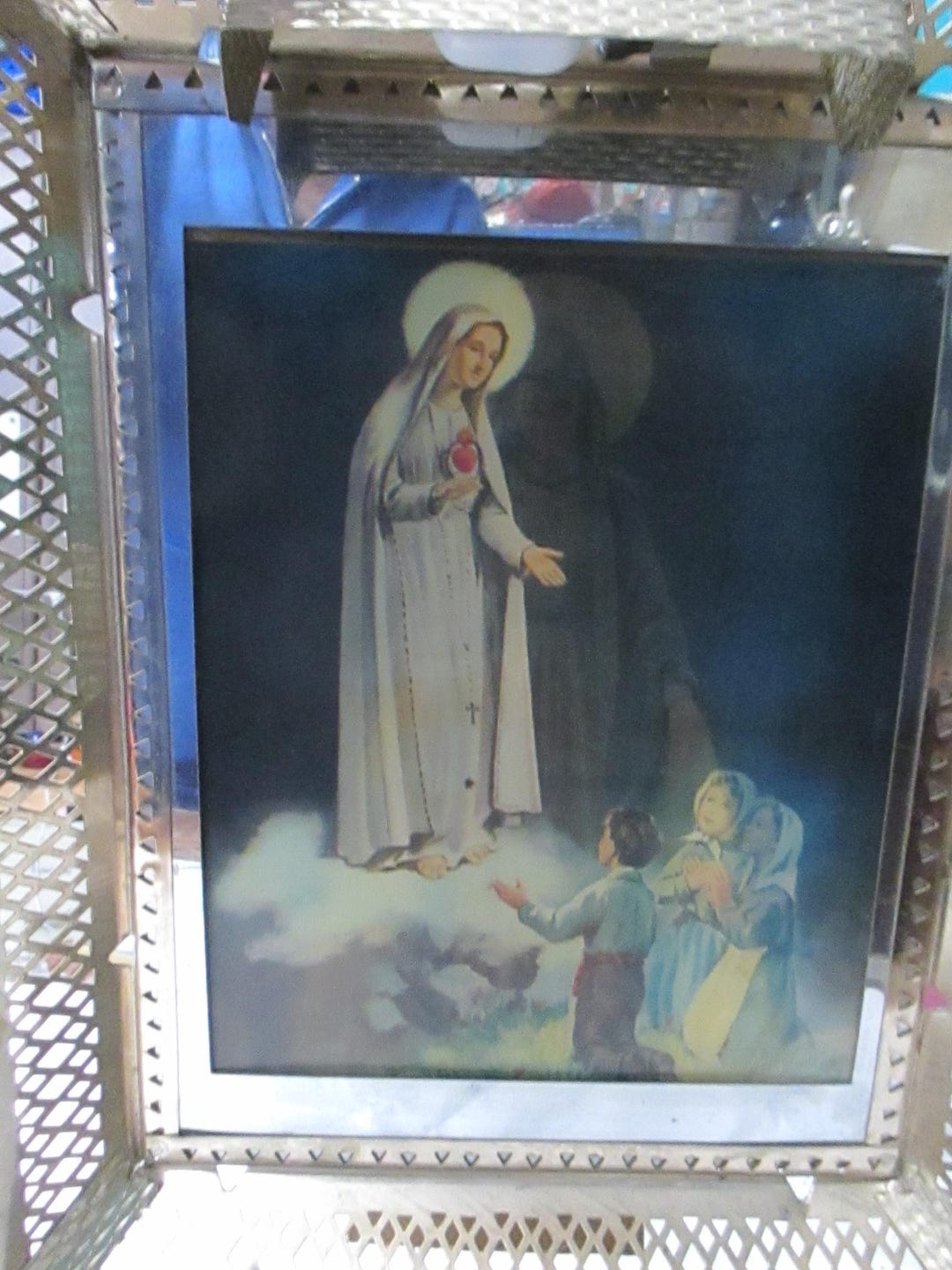 Vintage 3D Lighted Our Lady of Lourdes or the Sacred Heart of Mary and ...