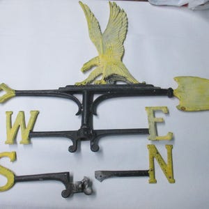 Vintage Eagle Weathervane: Cast Aluminum Arrow, Primitive Decor
