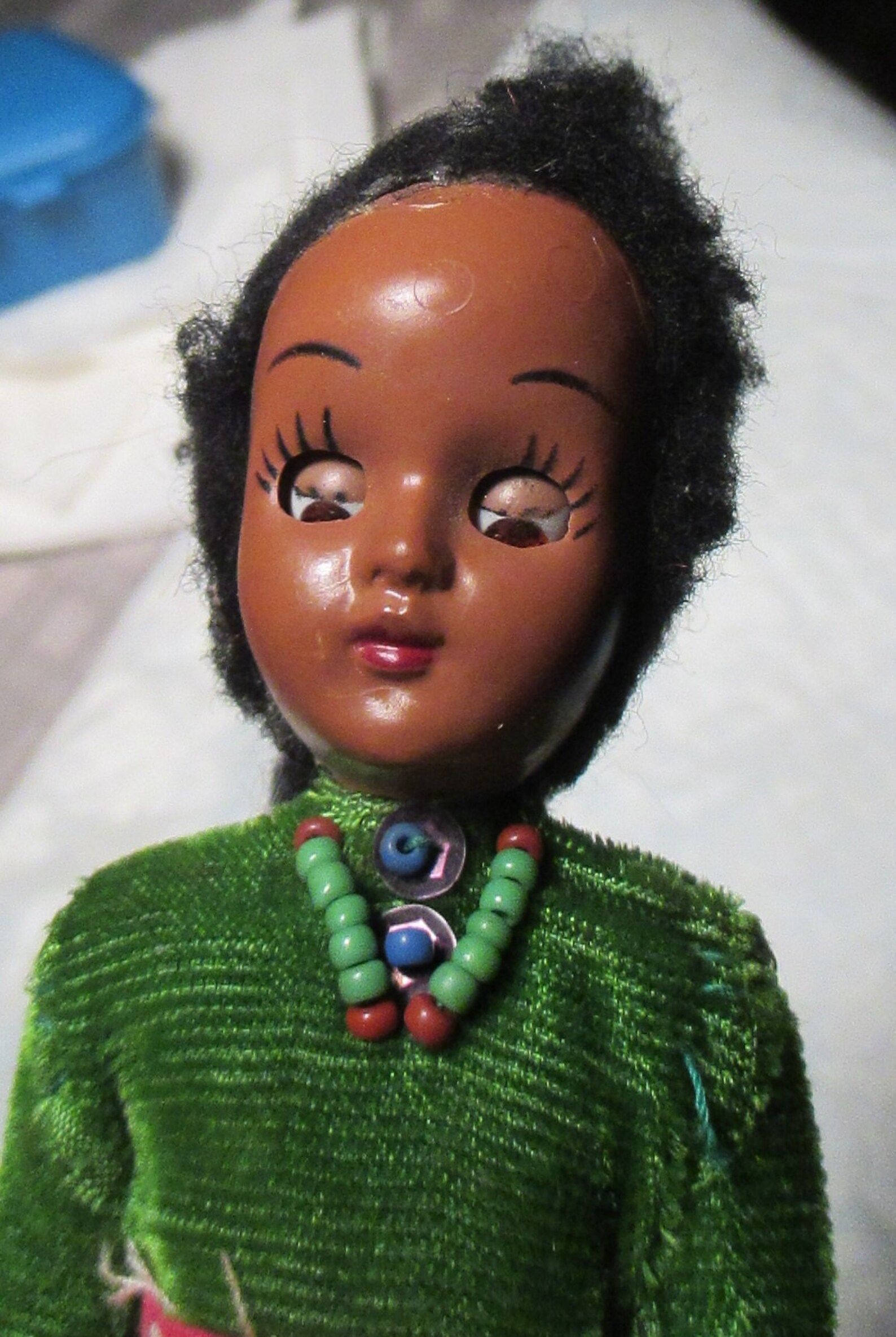 2 Vintage Plastic Sleepy Eye Souvenir Costume Dolls 1 Black Etsy