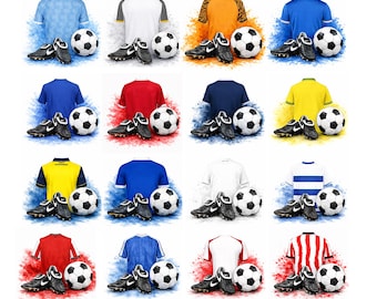 Football Kit Sublimation Designs. Championship Football Shirt 2026 Backs. Digital Download Clipart. Printable Graphic. Football Design