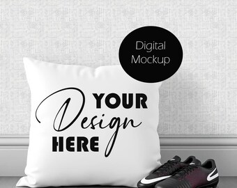 Children's Pillow Mockup Cushion Mockup Stock photo Mock up Sublimation Cushion Digital Download JPG