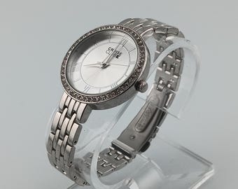 Damen Silber Ton Armband Cruise Club Uhr mit neuer Batterie