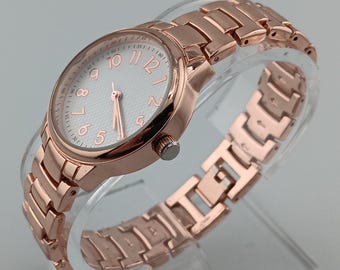 Neu Zustand Keine Name Rose Gold Ton Unisex Uhr