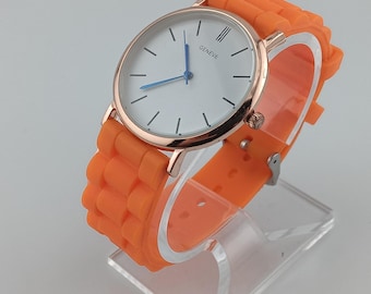 Genf Neuen Zustand Gold und Orange Ton Casual Uhr