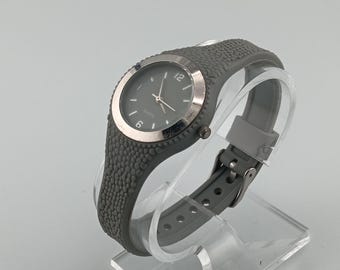 Damen Grau Silikon Band Sportuhr