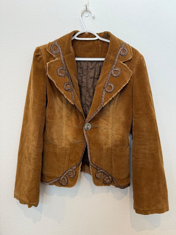 Vintage Brown Tone Wool Blazer