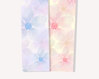 Marcadores de livros florais em aquarela para imprimir | Download digital